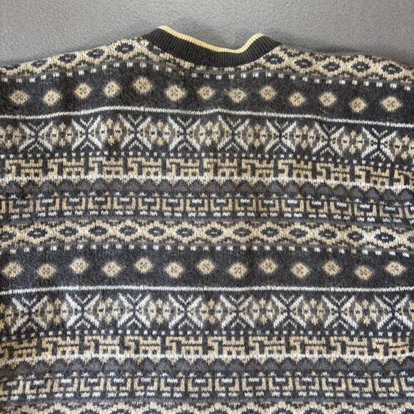 VTG Tundra Canada Wool Knit Sweater Mens Size M Pullover Fair Isle Nordic Ski - Picture 8 of 9